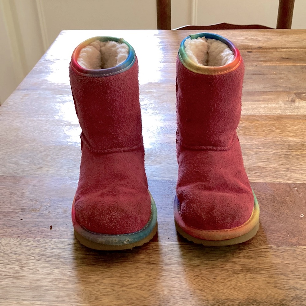 Hot Pink Rainbow Ugg Boot Toddler 11